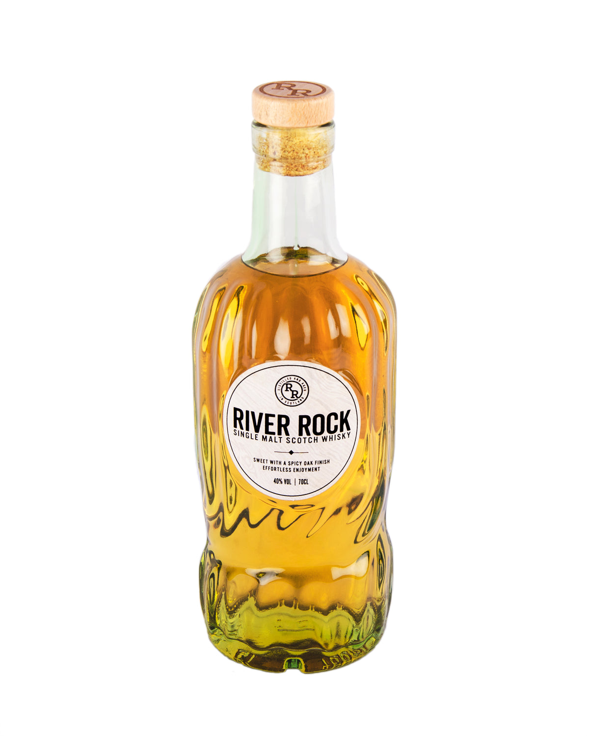 River Rock bottle made from clear surplus glass